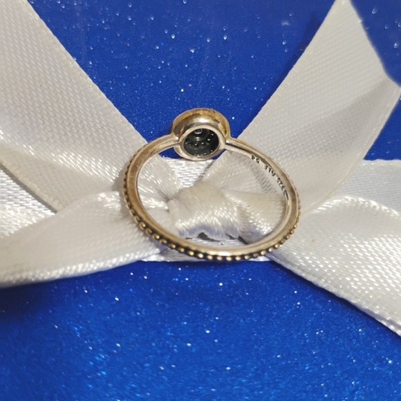 Authentic Pandora 925 Sterling Silver CZ Sparkly Ring Sz.54=7 - Picture 10 of 10